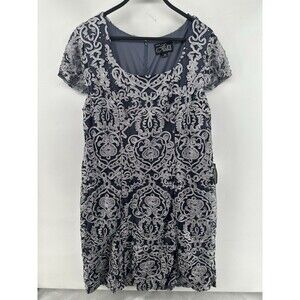 Alex Evenings Womens Gray Occasion Evening Dress - Sz 18W